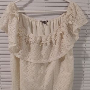 Charlotte Russe Off the Shoulder lace top